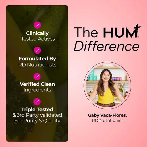 Vista 8 de Fórmula para el pelo y las uñas Red Carpet de HUM, 60 cápsulas blandas vegetarianas