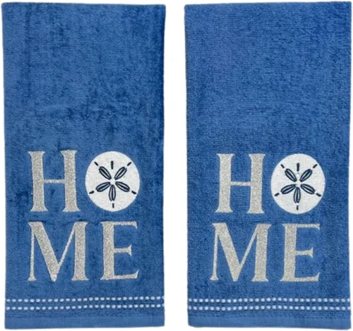 Vista 11 de Serafina Home Toallas de mano náuticas para huéspedes: Coastal Love Anchors The Soul, 2 piezas suaves y absorbentes