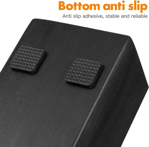 Vista 5 de Angoily Soporte de espejo para el hogar, soporte de espejo antideslizante, soporte de madera para tablero de corcho