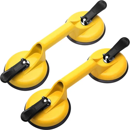 Vista 8 de FCHO Ventosas de Servicio Pesado de Aluminio con Mango de Placa de Vacío Sujetador de Vidrio Ganchos para Levantar Vidrio Grande/Elevador de Azul