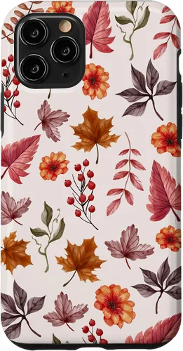 Vista 29 de Halloween Pattern Fall Leaves Pattern - Autumn Season Case for iPhone 17