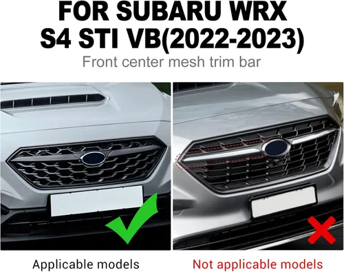 Vista 2 de AIRSPEED Para Subaru WRX 2022-2023 Cubierta de tira de rejilla delantera para rejilla exterior del automóvil, moldura de fibra de carbono dura