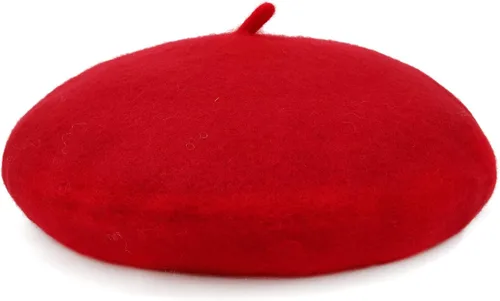 Vista 108 de Boina de lana francesa para mujer, gorra de invierno clásica de color sólido
