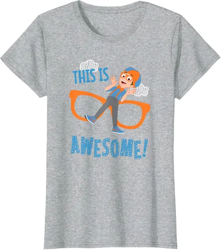 Vista 23 de Blippi This is Awesome Glasses - Camiseta talla S Azul Pastel