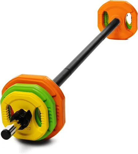 Vista 2 de AmStaff Fitness Juego de Bomba Cardio, Placas de Peso de Barra Ajustable para Entrenamiento en Casa y Gimnasio (disponible en placa y juego)