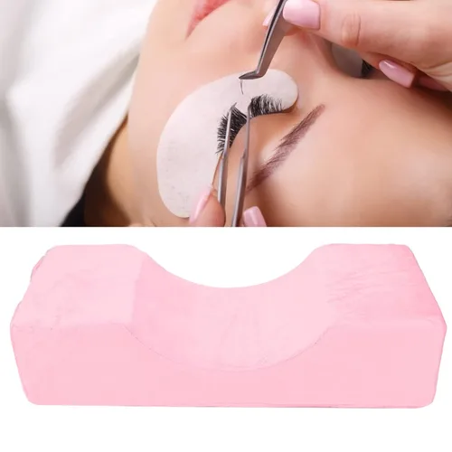Vista 2 de Yinhing Almohada para reposacabezas con soporte para el cuello, almohada de extensión de pestañas en forma de U, esponja para arte de uñas, cojín