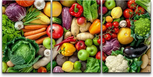 Vista 96 de wall26 Lienzo enmarcado para pared, juego de arte de hierbas, verduras y condimentos en madera, alimentos, fotografía cultural, realismo, paisaje
