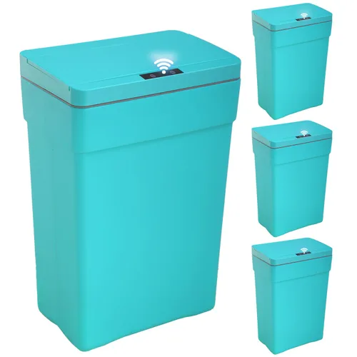 Vista 19 de BestOffice Bote de basura automático de 13 galones para cocina, sin contacto, de alta capacidad, con tapa, para dormitorio, baño, hogar, oficina, 50