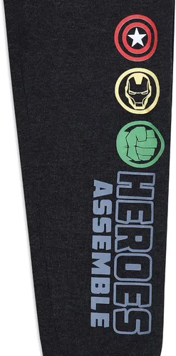 Vista 7 de Marvel Avengers Hulk, Captain America and Iron Man Boys Joggers 2 Pack for Toddler and Little Kids BlackGrey