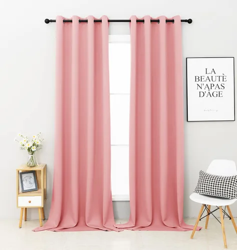 Vista 41 de Pickluc - Paneles de cortinas opacas con ojales, cortinas para bloquear la luz para el dormitorio, aisladas térmicamente, reducción de ruido