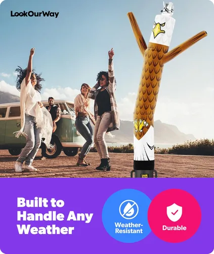 Vista 7 de LookOurWay Air Dancers - Hombre inflable de tubo de 2,13 m de alto con movimiento loco y ondulante, con soplador resistente al clima para publicidad