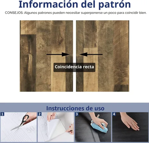 Vista 6 de WESTICK - Papel tapiz autoadhesivo de textura de madera rústica de vinilo marrón, impermeable, para encimera, cocina, gabinetes, envolturas, de 12 x