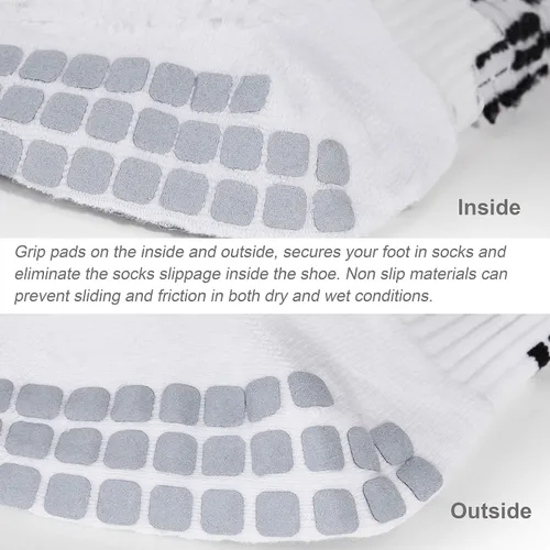 Vista 2 de 13 pares de calcetines de fútbol antideslizantes para hombre, almohadillas de agarre, calcetines atléticos para fútbol, baloncesto, deportes