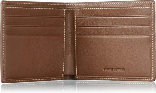 Vista 4 de Perry Ellis Cartera de cartera delgada para hombre bi-fold con puntada de contraste RFID