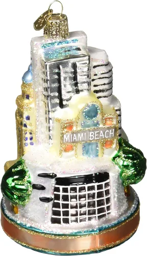 Vista 68 de Old World Christmas - Adorno de bebé blanco de un solo pieza de vidrio soplado para árbol de Navidad, decoración festiva hecha a mano, colección