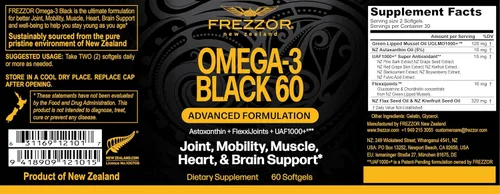 Vista 2 de Frezzor Omega-3 natural Aceite de mejillón de labios verdes 60 cápsulas blandas