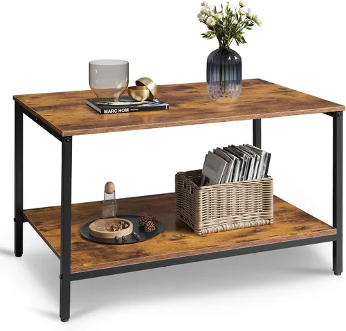 Vista 14 de WLIVE Mesa de Centro, Mesas de Centro Pequeñas de 31.3" y 18.7" para Sala de Estar, Juego de Mesa Central Moderna y Mesa Auxiliar con Bolsa Lateral