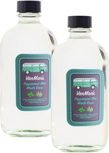 Vista 9 de Vanman's - VanMan's - Enjuague bucal de aloe de menta (8.8 onzas) - Aloe, enjuague bucal remineralizante de menta fresca para la salud