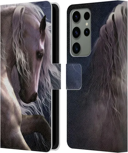 Vista 190 de Head Case Designs Officially Licensed Laurie Prindle A Morgan Christmas Western Stallion Leather Wallet Case Compatible with Samsung Galaxy A07 4G