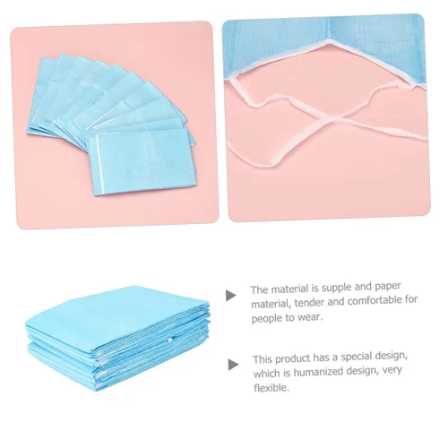 Vista 6 de 50 baberos para adultos para comer papel para adultos, baberos de tatuaje, baberos reutilizables para personas mayores, baberos útiles, baberos