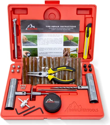 Vista 7 de Boulder Tools - Llave universal telescópica de 4 vías de 58 cm para quitar neumáticos de coche y camión - Herramienta portátil de cambio