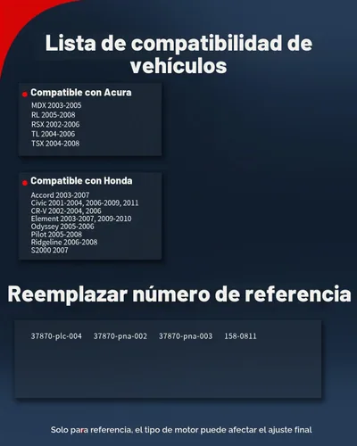 Vista 8 de VEHICODE Sensor de temperatura del refrigerante del motor, sensor de temperatura del agua ECT compatible con Honda Civic Accord CRV Element Pilot