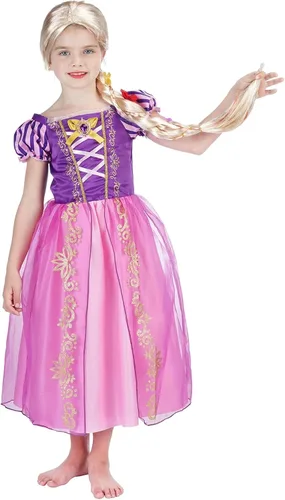 Vista 5 de Kidswant Disfraz de princesa para niñas, vestido de lujo para fiesta, elegante, con accesorios, 2-12 años