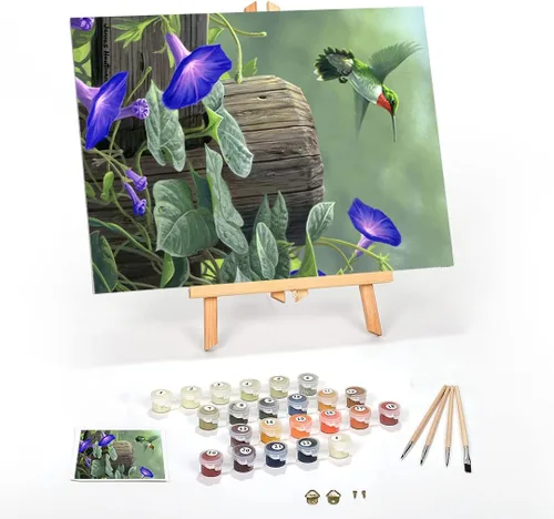 Vista 27 de Ledgebay Kit de Pintura por Números DIY para Adultos, Lienzo Enmarcado para Principiantes a Avanzados, Kit de Pintura por Números, los Kits Incluyen
