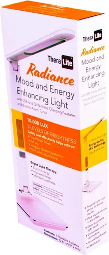 Vista 9 de Theralite Carex Radiance Lámpara de Luz Solar de Terapia de Luz Brillante, Lámpara de Terapia de 10000 LUX, Luz Blanca Brillante LED con Brillo