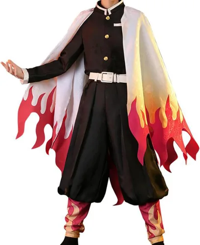 Vista 7 de CR ROLECOS - Disfraz de cosplay de Tanjirou, Zenitsu y Giyuu para anime, kimono de cosplay Negro