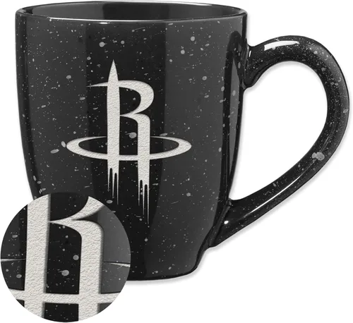 Vista 68 de Rico Industries NBA 16 oz Team Color Laser Engraved Speckled Ceramic Coffee Mug 3-Color del