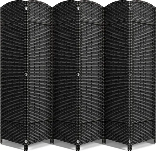 Vista 22 de Sorbus Divisor de habitación de 4 paneles de 6 pies de alto, pantalla de privacidad, paneles dobles extra anchos con bisagras, diseño de malla