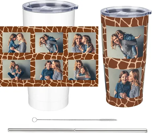 Vista 10 de Vaso con nombre y foto personalizable, regalos para hombres y mujeres, taza de viaje aislada de acero inoxidable de 20 onzas, vasos personalizados