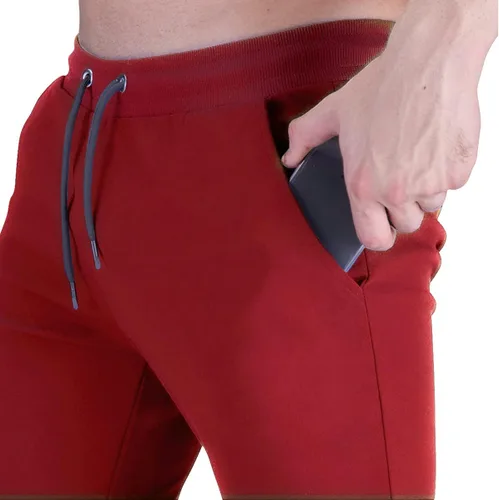 Vista 4 de Wangdo Pantalones deportivos ajustados para hombre pantalones de entrenamiento para gimnasio pantalones deportivos cónicos pantalones deportivos