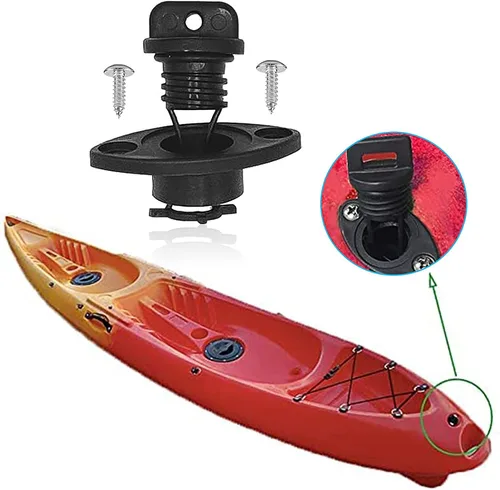 Vista 6 de Kit de tapones de drenaje de kayak, tapones de rosca para kayak, canoa, barco con tornillos, herrajes