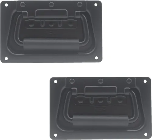 Vista 15 de 2 manijas con resorte, funda de hardware resistente para muebles, funda de anillo para caja de pecho, gabinete y altavoz con agarre de goma montado