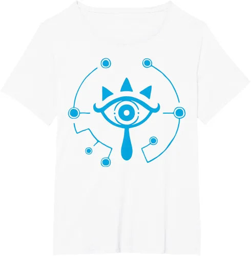 Vista 41 de Zelda Breath of The Wild Sheikah Eye Logo Camiseta Negro