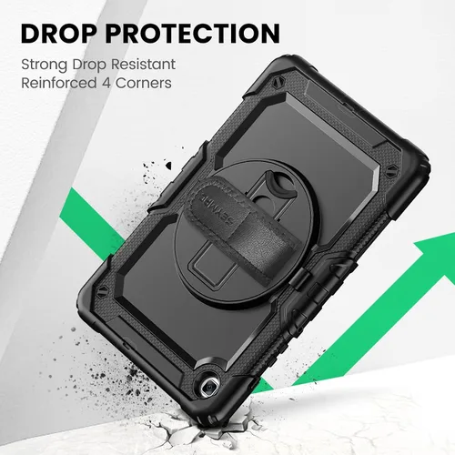 Vista 7 de SEYMAC - Funda protectora resistente a prueba de golpes para Samsung Galaxy Tab S6 Lite de 10.4 pulgadas 2024/2022/2020 (SM-P620/P610/P615), Negro