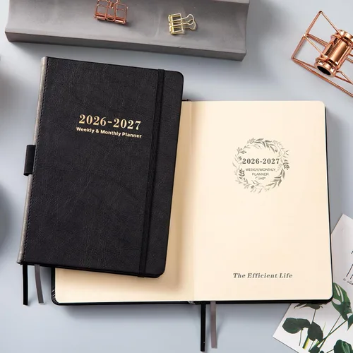 Vista 8 de Agenda 2026-2027 – Agenda semanal mensual 2026-2027 con calcomanías, julio 2026 a junio 2027, 5.75 x 8.25 pulgadas, calendario 26-27, papel premium