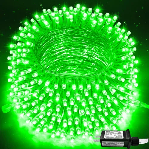 Vista 66 de JMEXSUSS - Tira de 100 luces led para interiores, 8 modos, enchufables, parpadeantes, 33 pies, luces navideñas para exteriores, a prueba de agua