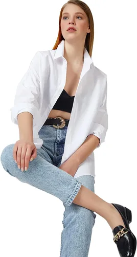 Vista 2 de Blusas elegantes para mujer camisas casuales de manga larga con botones