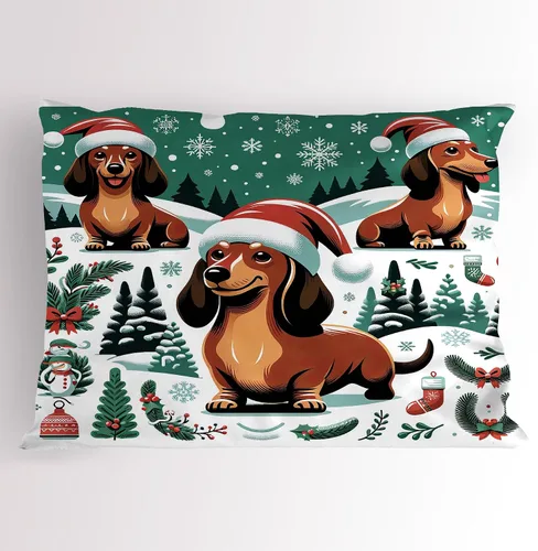 Vista 53 de Lunarable Juego de 2 fundas para almohada de otoño, tema vintage otoñal con estilo granja, ilustración de flores silvestres, artículo de cama