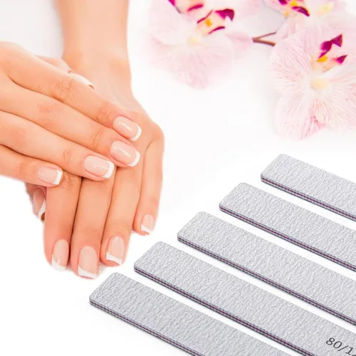 Vista 7 de 25 limas de uñas para uñas acrílicas, grano 80/120, tableros de esmeril de doble cara, limas de uñas, herramientas de manicura profesionales