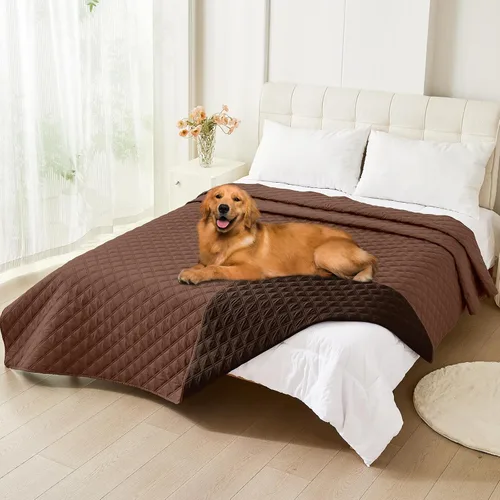 Vista 106 de Smiry Funda Impermeable para Cama de Perro Manta para Mascotas, Manta Suave y Lavable para Perros para Muebles Cama Sofá Sofá Reversible, a Cuadros