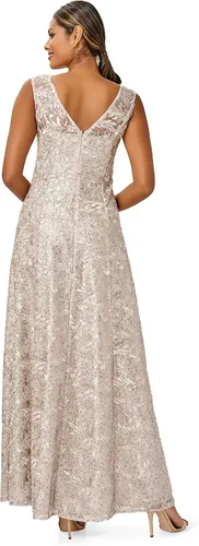 Vista 3 de Adrianna Papell Vestido de encaje de lentejuelas para mujer