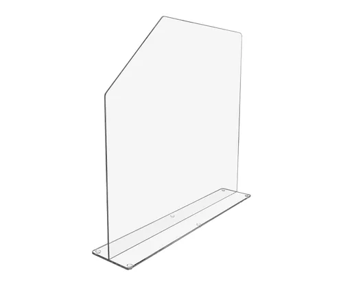 Vista 9 de Protección contra salpicaduras de acrílico transparente con abertura de fácil acceso, protector de una pieza independiente, barrera de 23.5" x 4.5