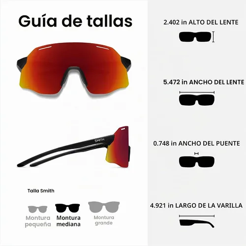 Vista 3 de SMITH Gafas de sol Vert Performance Negro