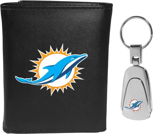 Vista 7 de Siskiyou Sports NFL unisex Tri-fold Wallet & Steel Key Chain