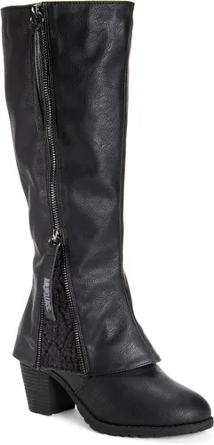 Vista 2 de MUK LUKS Botas de encaje para mujer - Gris