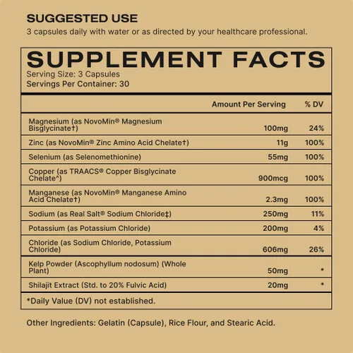 Vista 8 de Human Nature Fine Tune: Suplemento diario multiusos para concentración, salud digestiva y más, con minerales antiguos, shilajit del Himalaya, sal